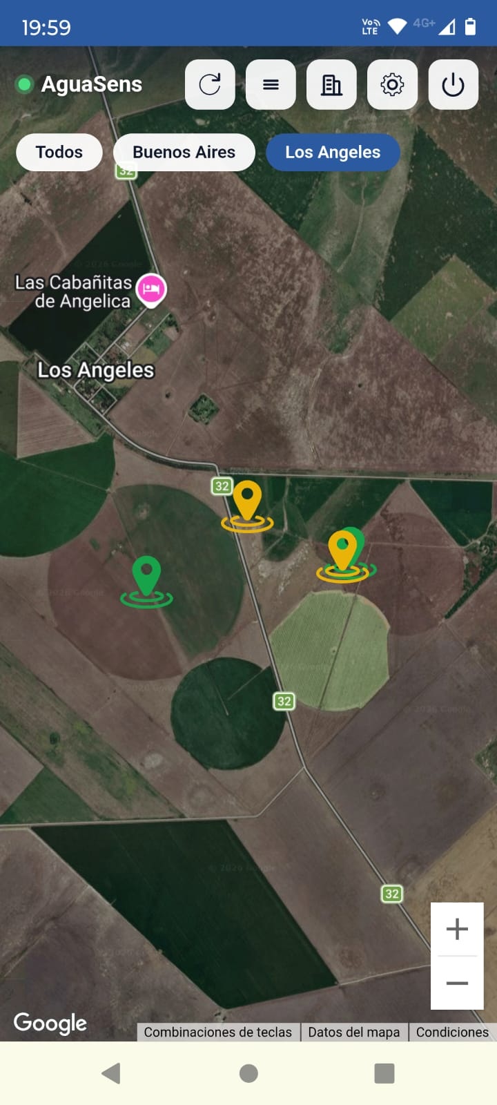 Captura de la App AguaSens